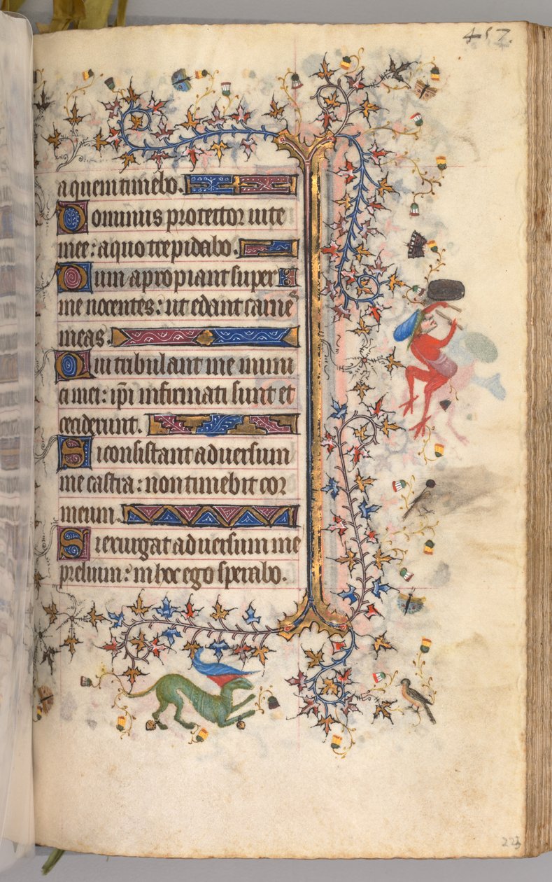Kaarle Aatelisen, Navarran kuninkaan tunnit 1361-1425: fol. 223r, Teksti, c. 1405. tekijältä Master of the Brussels Initials and Associates