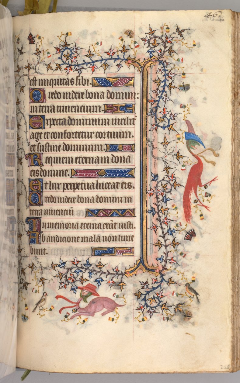 Kaarle Aatelisen, Navarran kuninkaan tunnit 1361-1425: fol. 225r, Teksti, c. 1405. tekijältä Master of the Brussels Initials and Associates