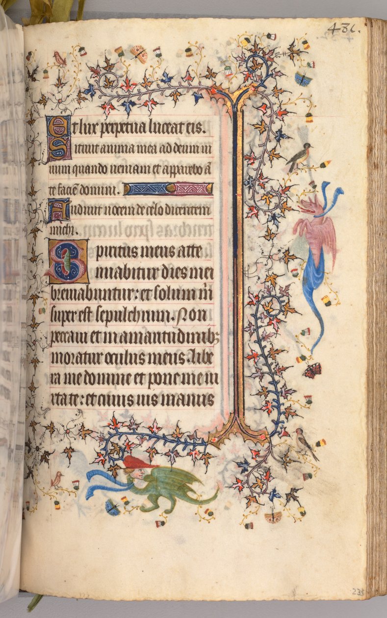 Kaarle Aatelisen, Navarran kuninkaan tunnit 1361-1425: fol. 234r, Teksti, c. 1405. tekijältä Master of the Brussels Initials and Associates
