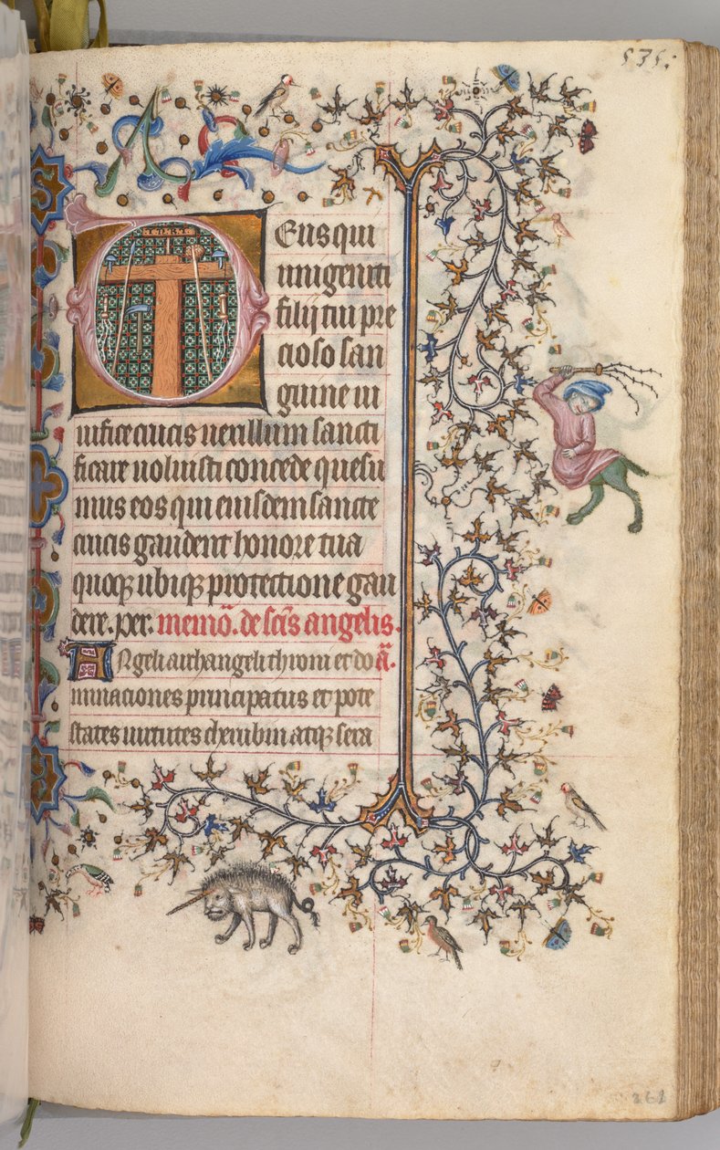 Kaarle Aatelisen, Navarran kuninkaan tunnit 1361-1425: fol. 262r, Passion instruments, n. 1 tekijältä Master of the Brussels Initials and Associates