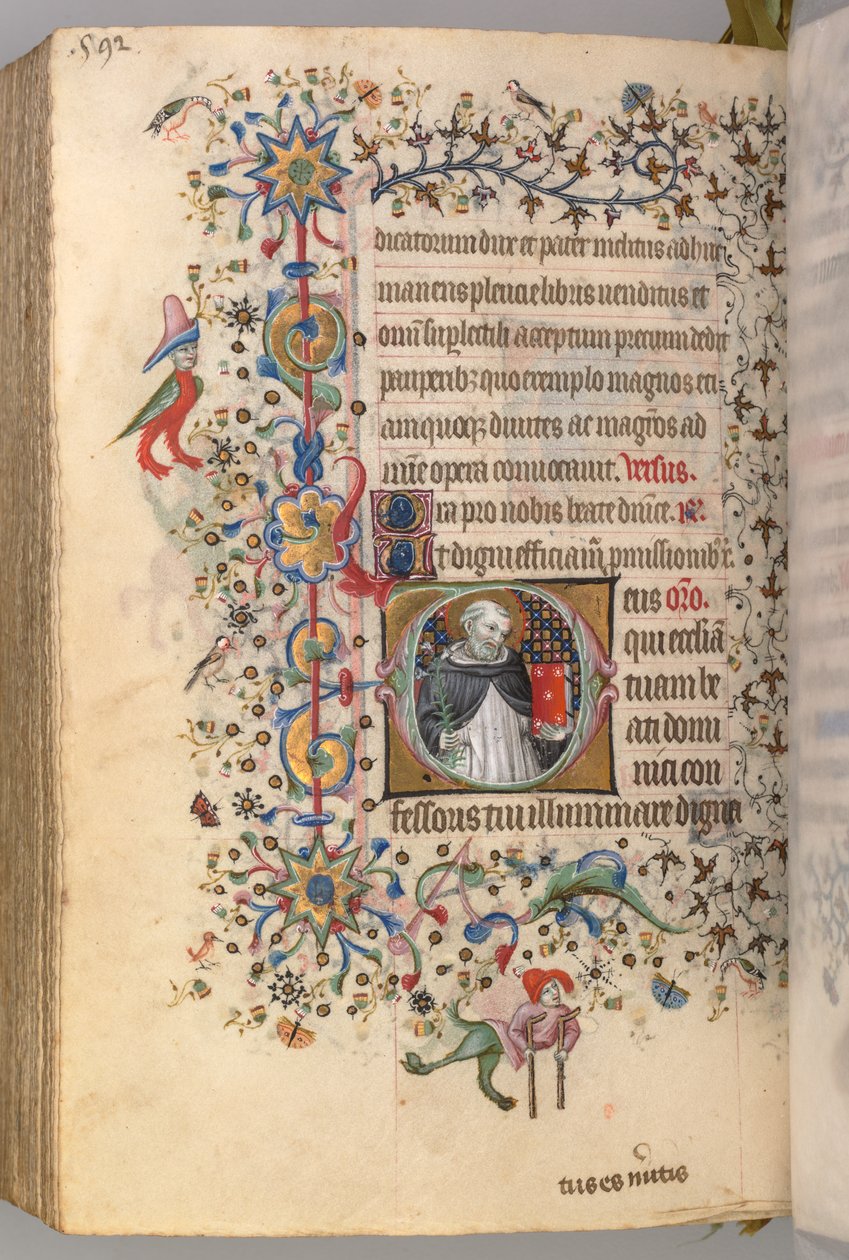 Kaarle Aatelisen, Navarran kuninkaan tunnit 1361-1425, fol. 290v, St. Dominic, n. 1405. tekijältä Master of the Brussels Initials and Associates