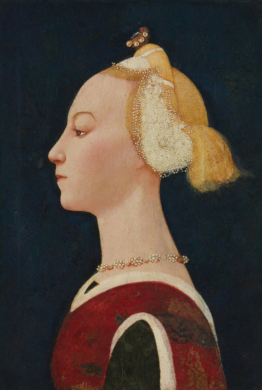 Naisen muotokuva, luultavasti 1450-luku. tekijältä Master of the Castello Nativity