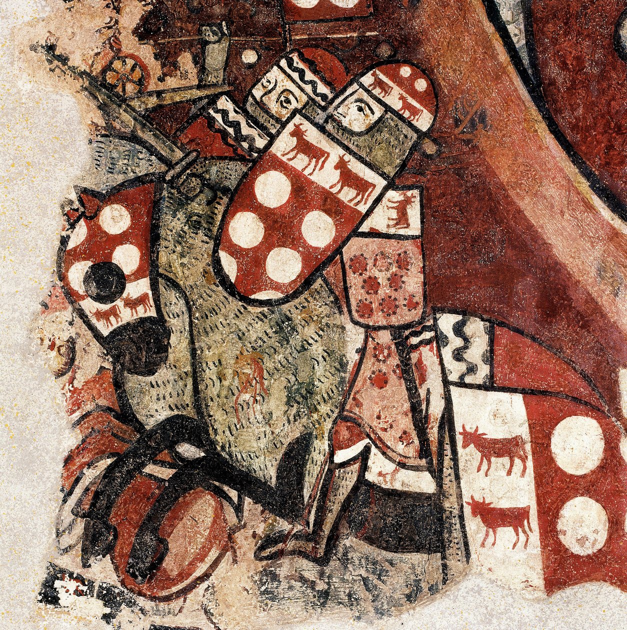 Mallorcan valloitus, yksityiskohta Mallorcan valloituksen mestarin freskosta tekijältä Master of the Conquest of Mallorca