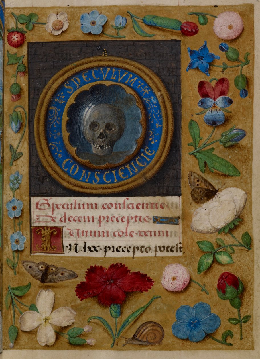 Speculum Conscientie (Omantunnon peili) -kuvan avaaminen teoksesta "Joanne of Castile", n. 1496-1506 (vellum) tekijältä Master of the David Scenes