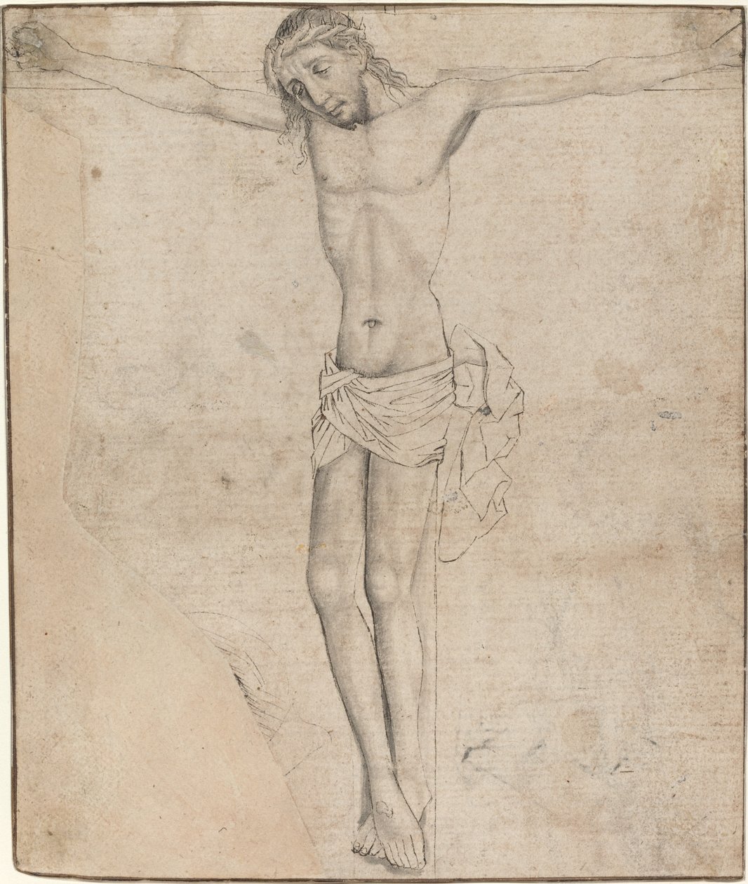 Kristus ristillä [recto] tekijältä Master of the Drapery Studies