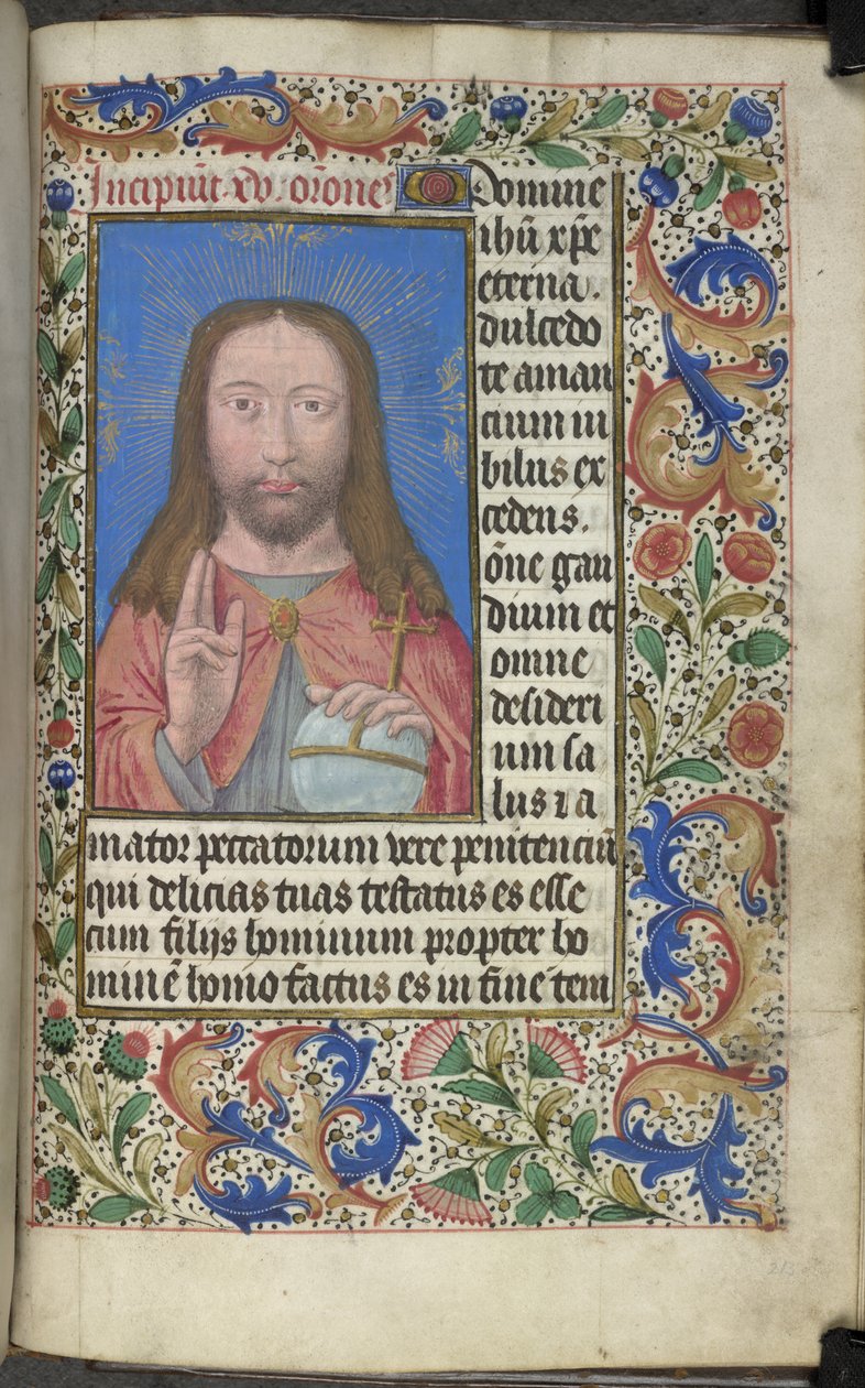 Kristuksen siunaus tekijältä Master of the Dresden Prayer Books