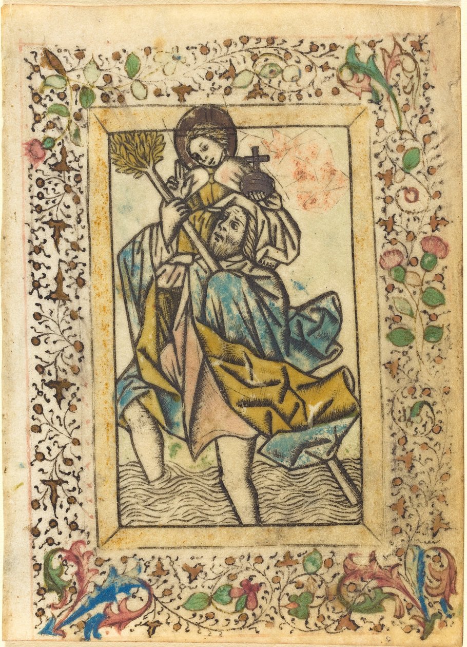 Pyhä Christopher tekijältä Master of the Dutuit Mount of Olives