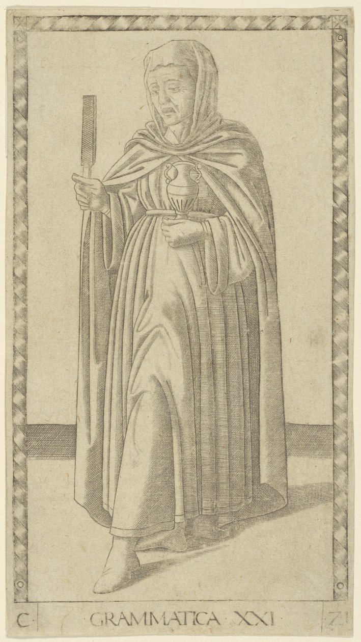 Kielioppi, levy 21, Arts and Sciences tekijältä Master of the E Series Tarocchi