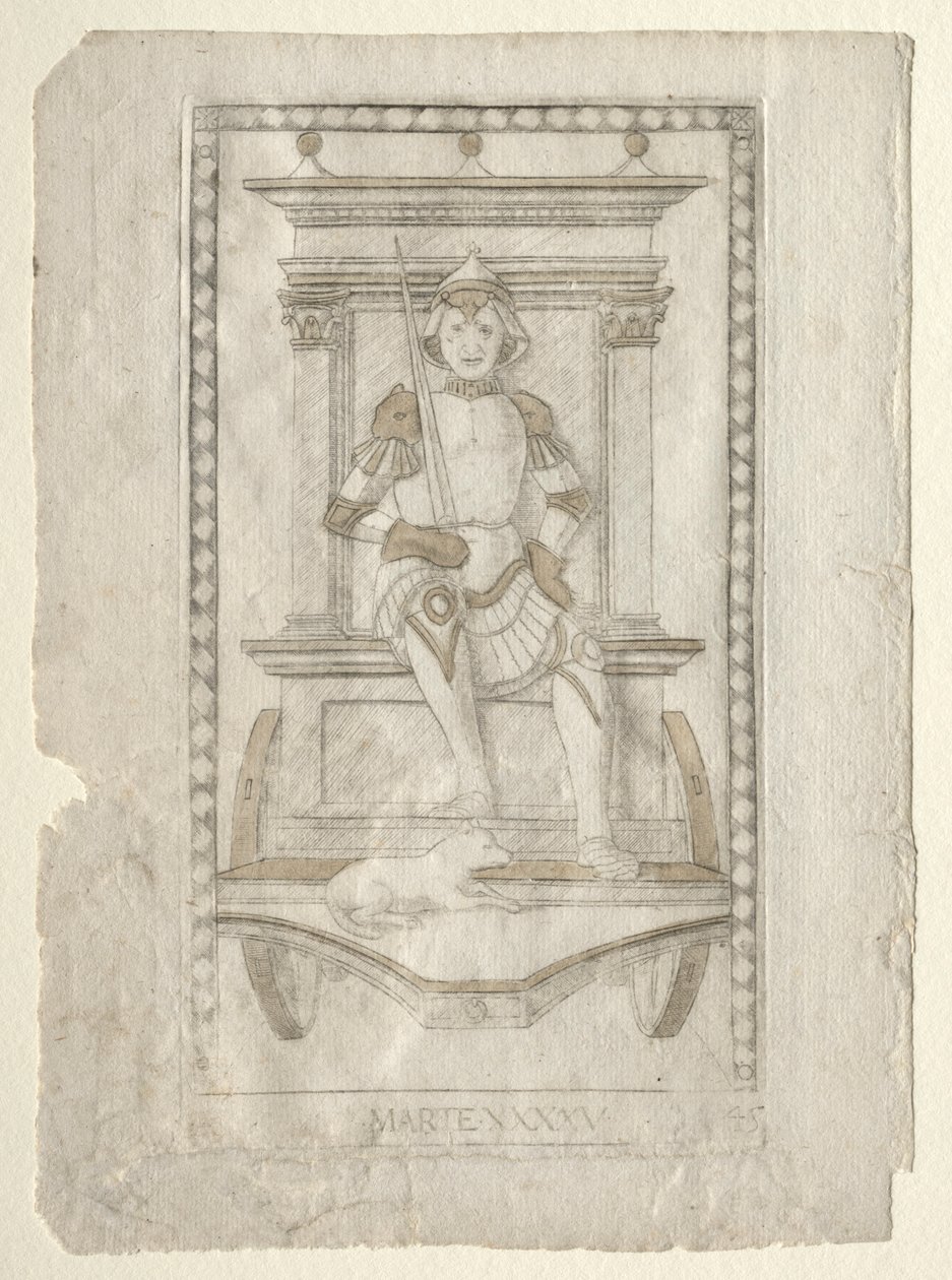 Mars Tarocchista, sarja A: Firmaments of the Universe, #45, ennen vuotta 1467. tekijältä Master of the E Series Tarocchi