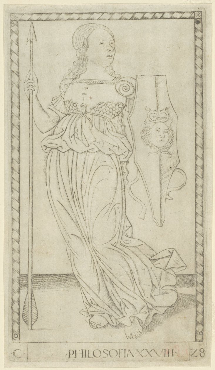 Filosofia, levy 28, Arts and Sciences tekijältä Master of the E Series Tarocchi