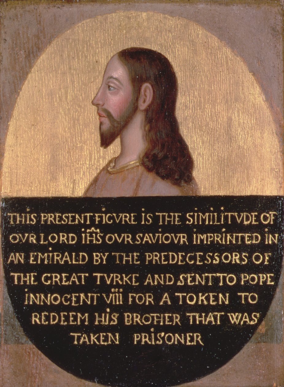 Kristuksen profiili (öljy paneelille) (katso myös 115118) tekijältä Master of the Emerald Icons
