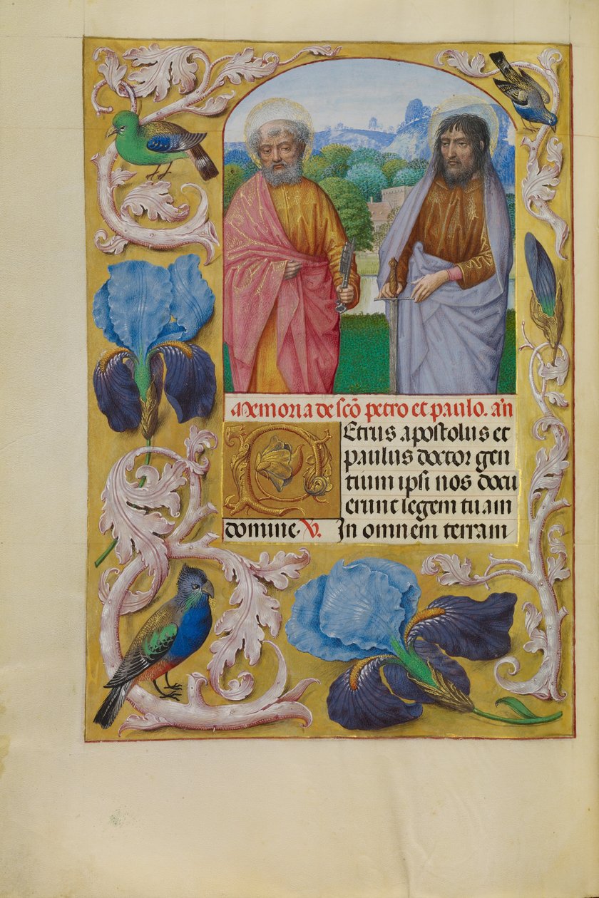 Pyhät Pietari ja Paavali tekijältä Master of the First Prayer Book of Maximilian