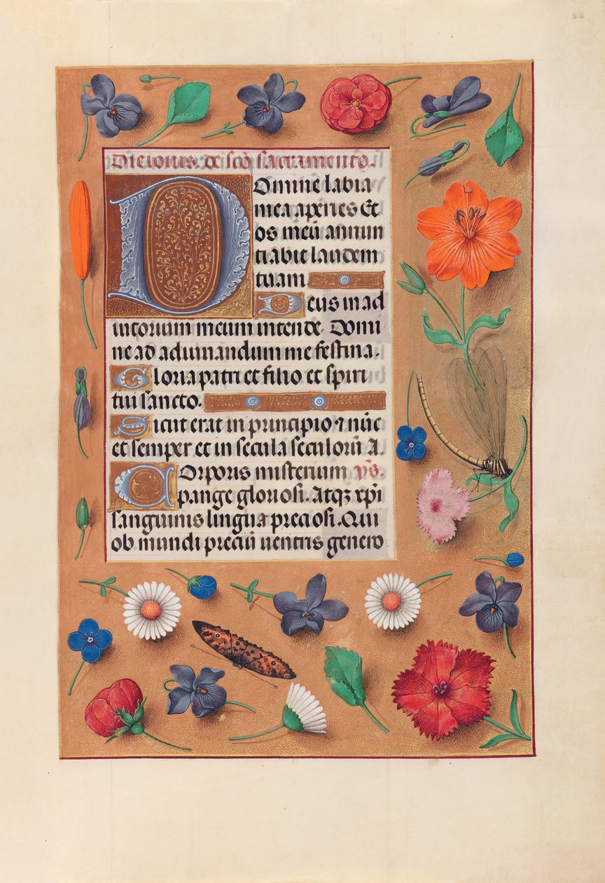 Kuningatar Isabella Katolisen, Espanjan kuningatar: Fol.44r, n. 1500. tekijältä Master of the First Prayerbook of Maximillian