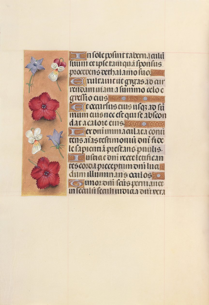 Kuningatar Isabella Katolisen, Espanjan kuningatar: Fol. 101v, c. 1500. tekijältä Master of the First Prayerbook of Maximillian