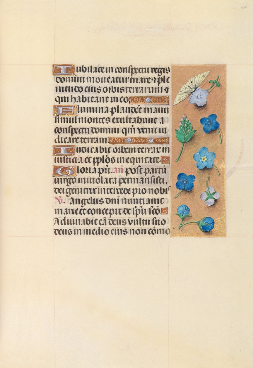 Kuningatar Isabella Katolisen, Espanjan kuningatar: Fol. 110r, c. 1500. tekijältä Master of the First Prayerbook of Maximillian