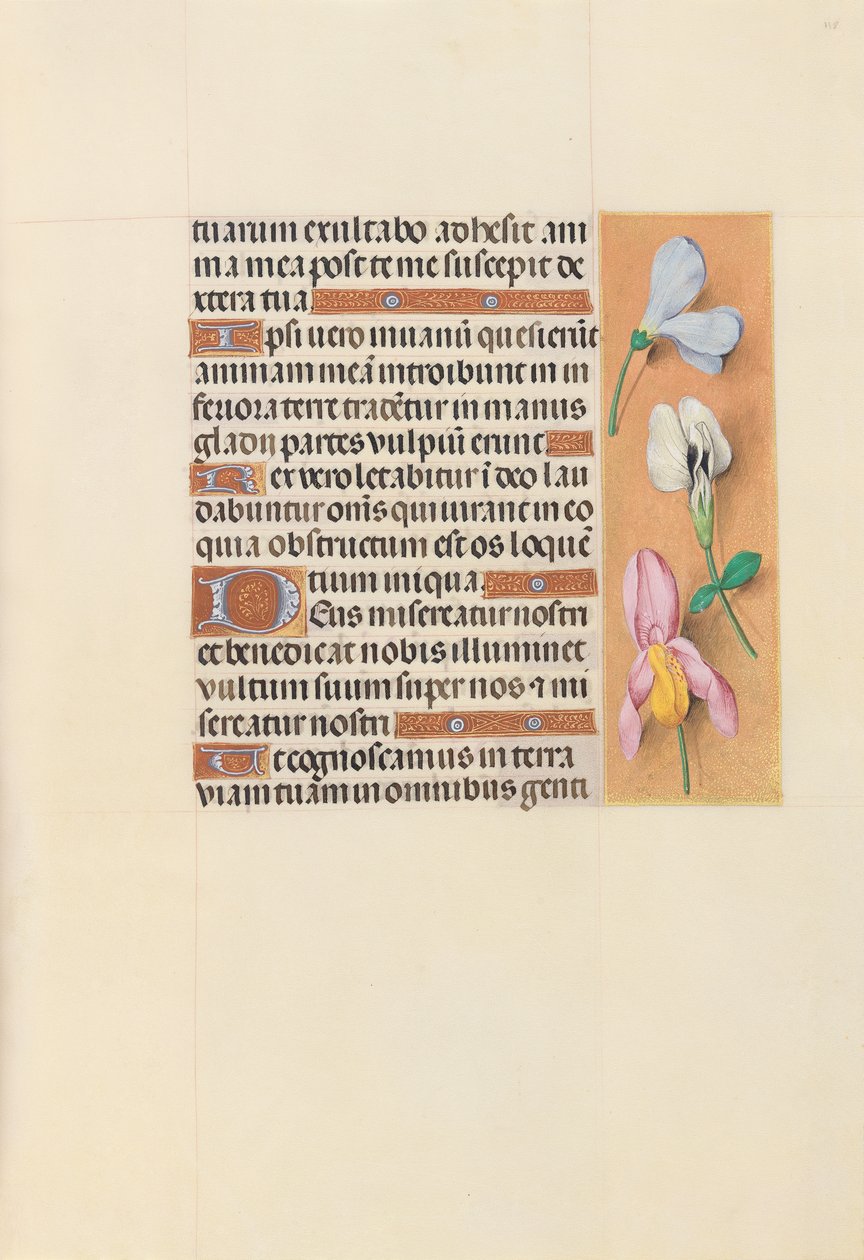 Kuningatar Isabella Katolisen, Espanjan kuningatar: Fol. 118r, c. 1500. tekijältä Master of the First Prayerbook of Maximillian