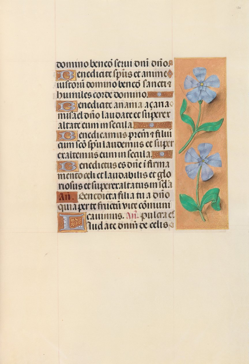 Kuningatar Isabella Katolisen, Espanjan kuningatar: Fol. 120r, c. 1500. tekijältä Master of the First Prayerbook of Maximillian