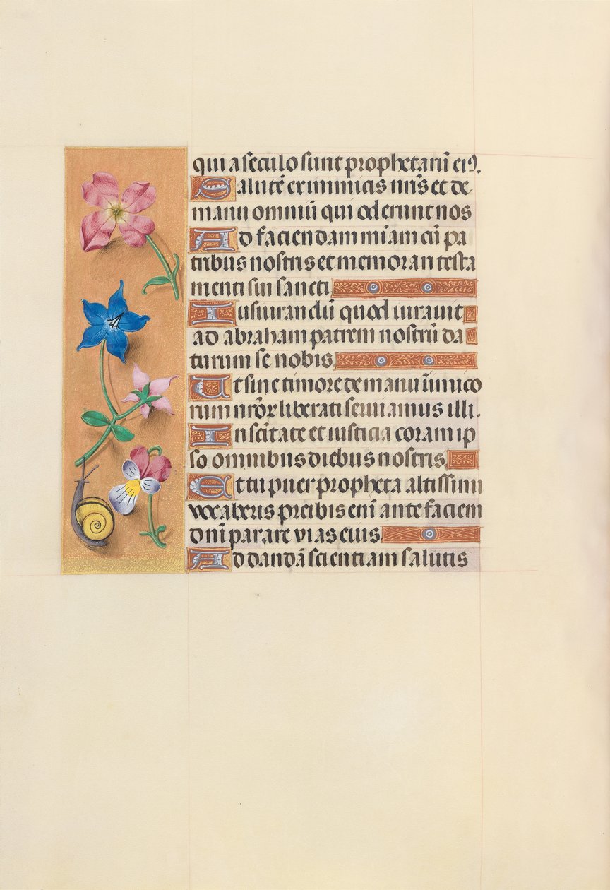 Kuningatar Isabella Katolisen, Espanjan kuningatar: Fol. 123v, c. 1500. tekijältä Master of the First Prayerbook of Maximillian