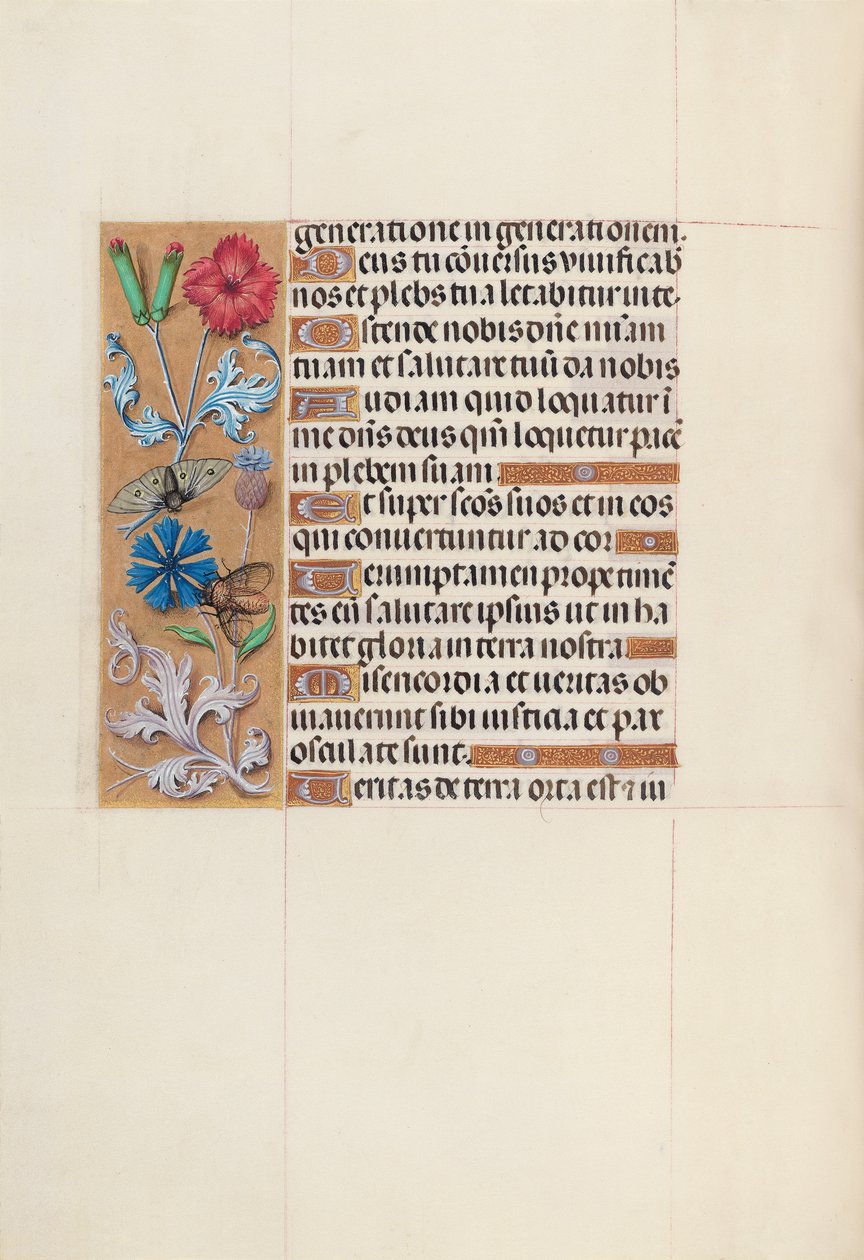 Kuningatar Isabella Katolisen, Espanjan kuningatar: Fol. 128v, c. 1500. tekijältä Master of the First Prayerbook of Maximillian