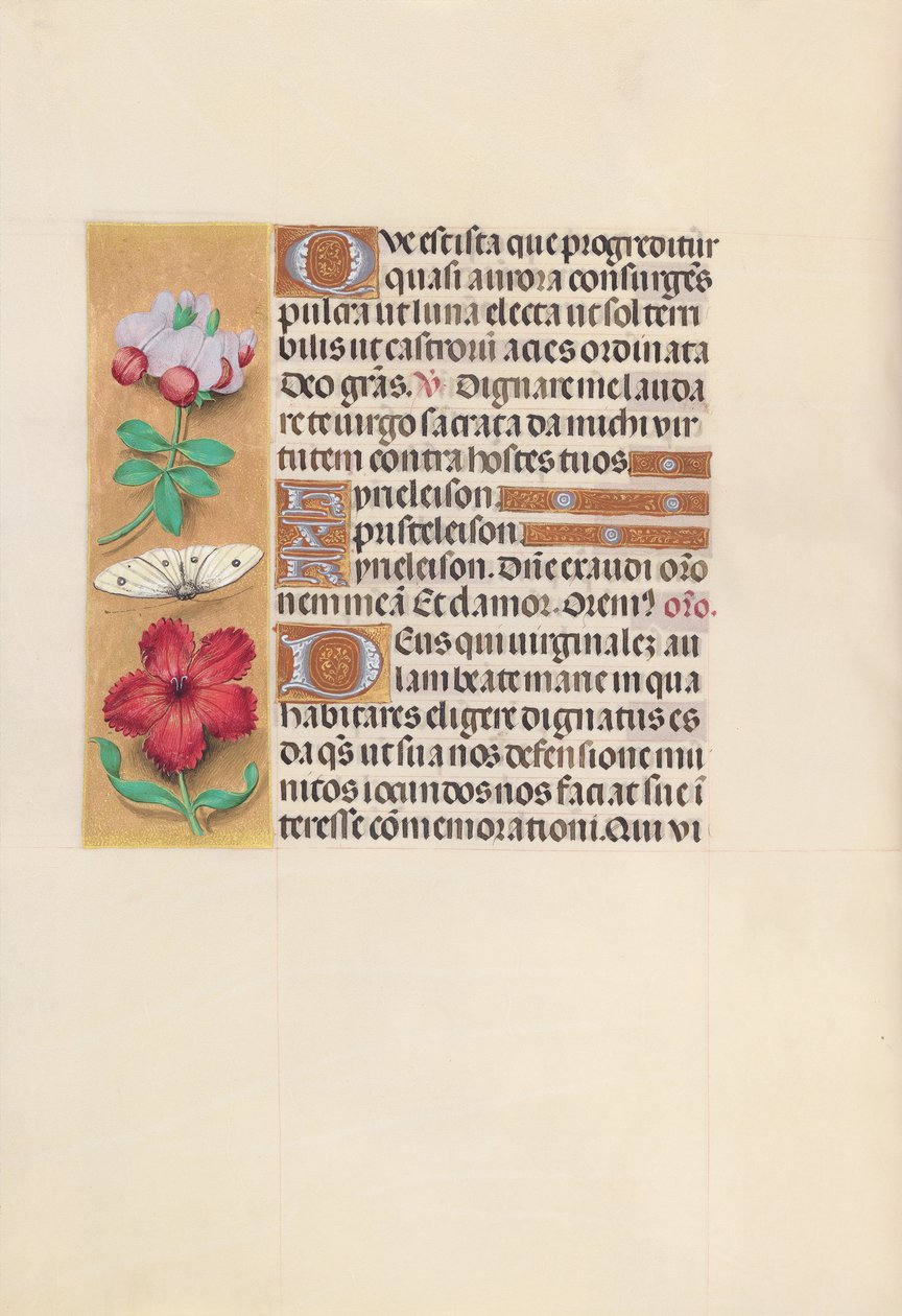 Kuningatar Isabella Katolisen, Espanjan kuningatar: Fol. 129v, c. 1500. tekijältä Master of the First Prayerbook of Maximillian