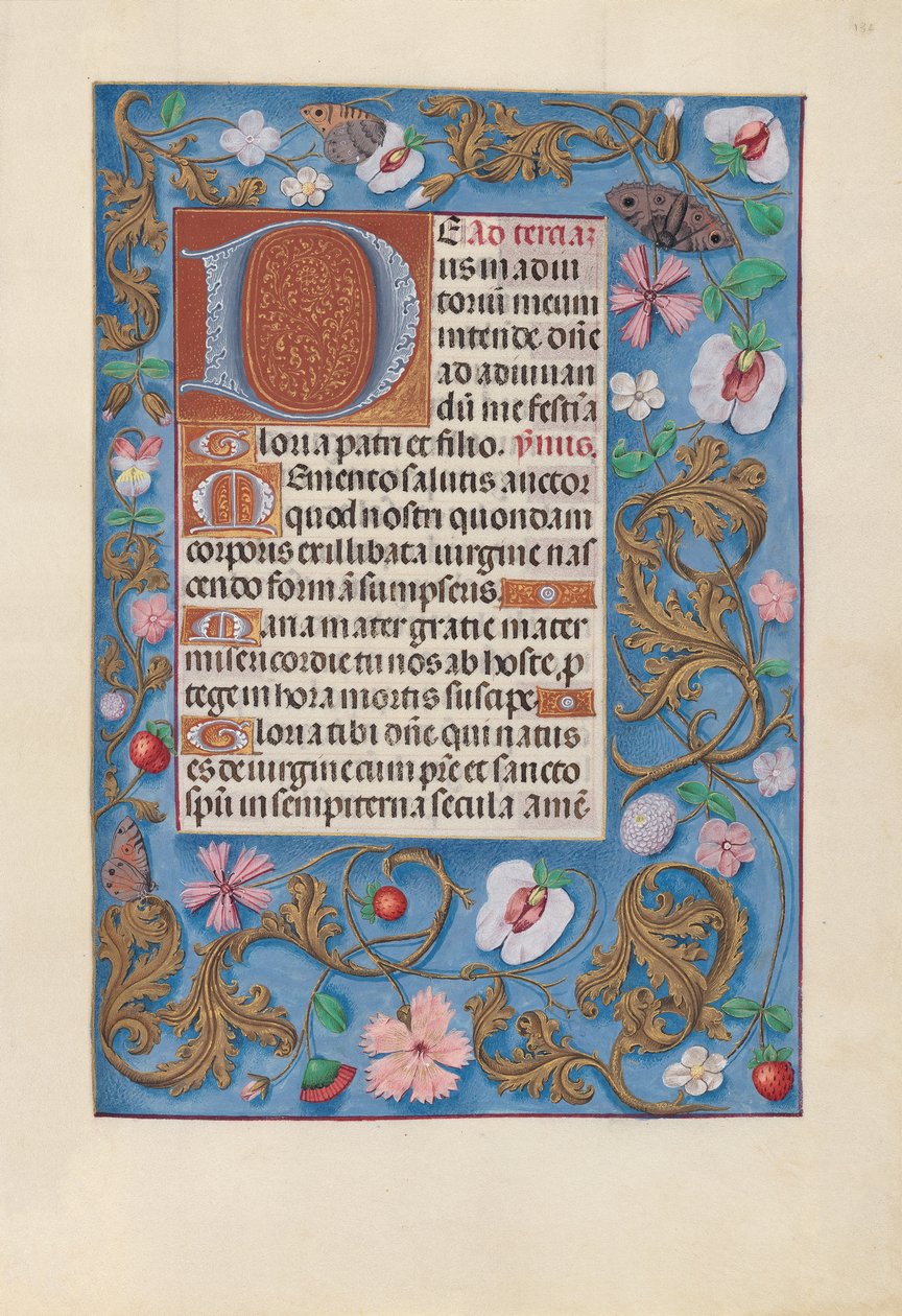Kuningatar Isabella Katolisen, Espanjan kuningatar: Fol. 132r, c. 1500. tekijältä Master of the First Prayerbook of Maximillian