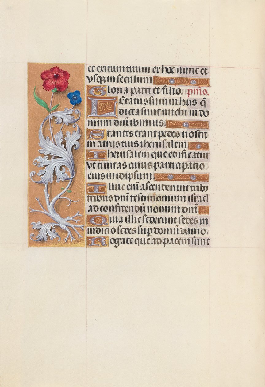Kuningatar Isabella Katolisen, Espanjan kuningatar: Fol. 133v, c. 1500. tekijältä Master of the First Prayerbook of Maximillian