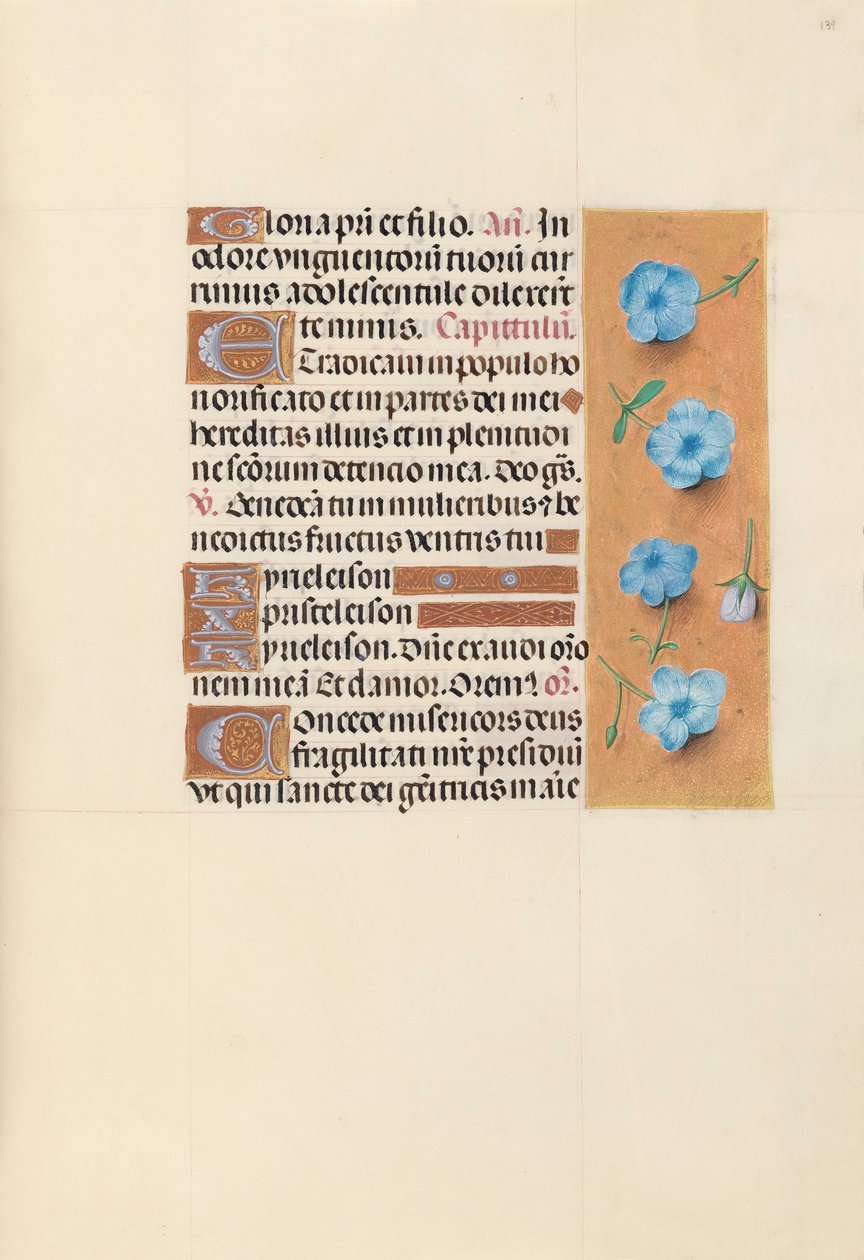 Kuningatar Isabella Katolisen, Espanjan kuningatar: Fol. 139r, c. 1500. tekijältä Master of the First Prayerbook of Maximillian
