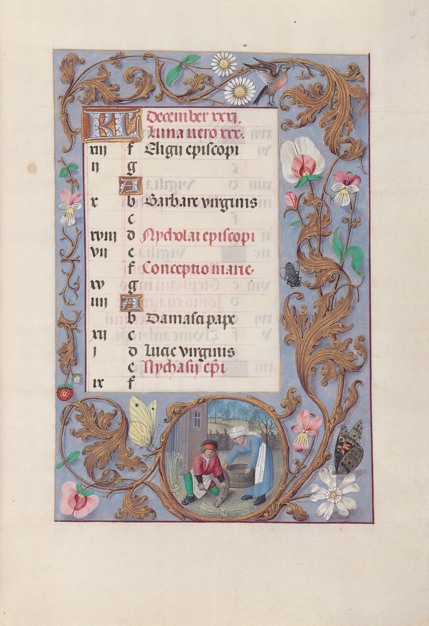 Kuningatar Isabella Katolisen, Espanjan kuningatar: Fol. 13. joulukuuta, n. 1500. tekijältä Master of the First Prayerbook of Maximillian