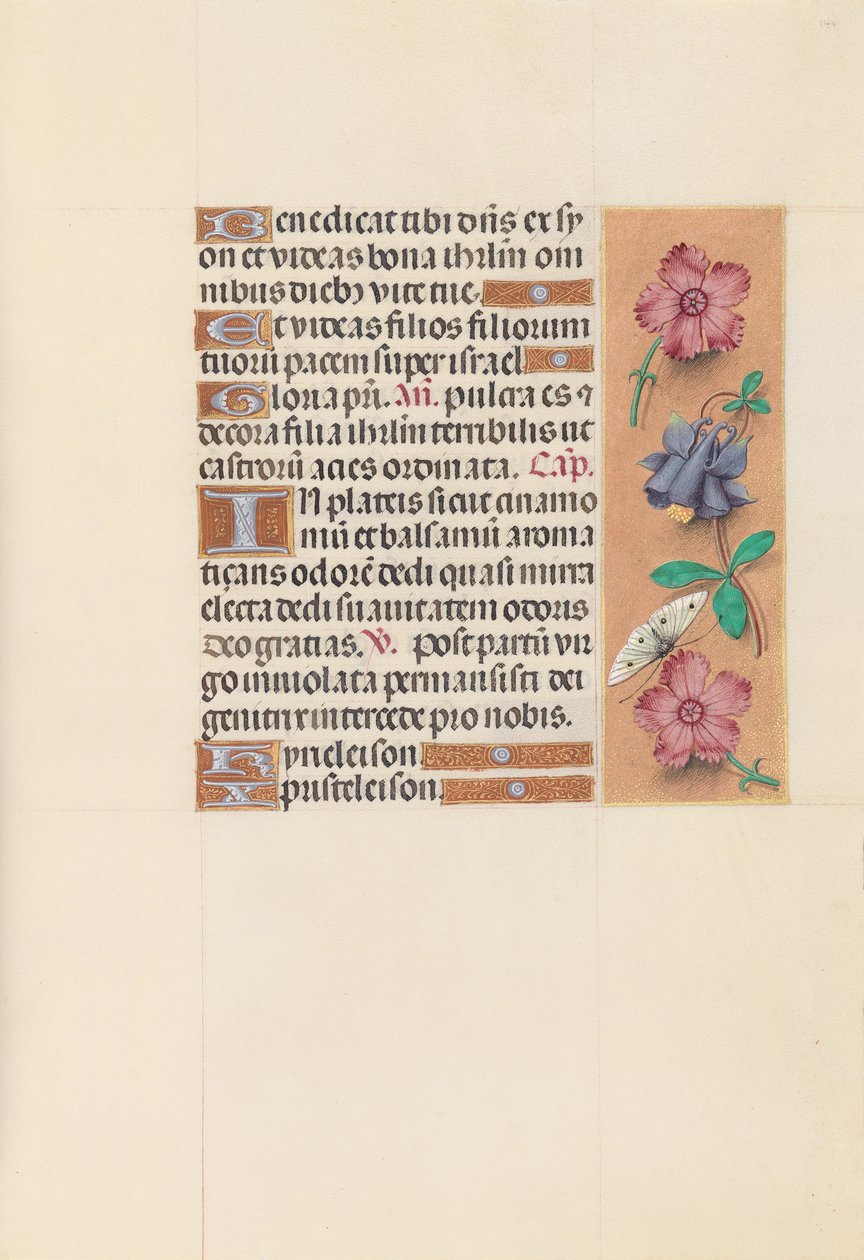Kuningatar Isabella Katolisen, Espanjan kuningatar: Fol. 144r, c. 1500. tekijältä Master of the First Prayerbook of Maximillian