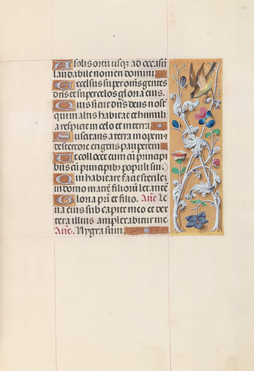 Kuningatar Isabella Katolisen, Espanjan kuningatar: Fol. 148r, c. 1500. tekijältä Master of the First Prayerbook of Maximillian