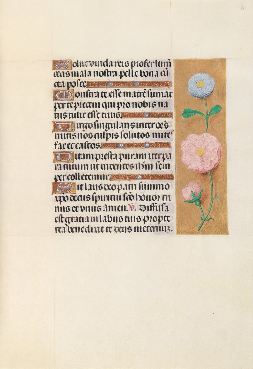 Kuningatar Isabella Katolisen, Espanjan kuningatar: Fol. 151r, c. 1500. tekijältä Master of the First Prayerbook of Maximillian