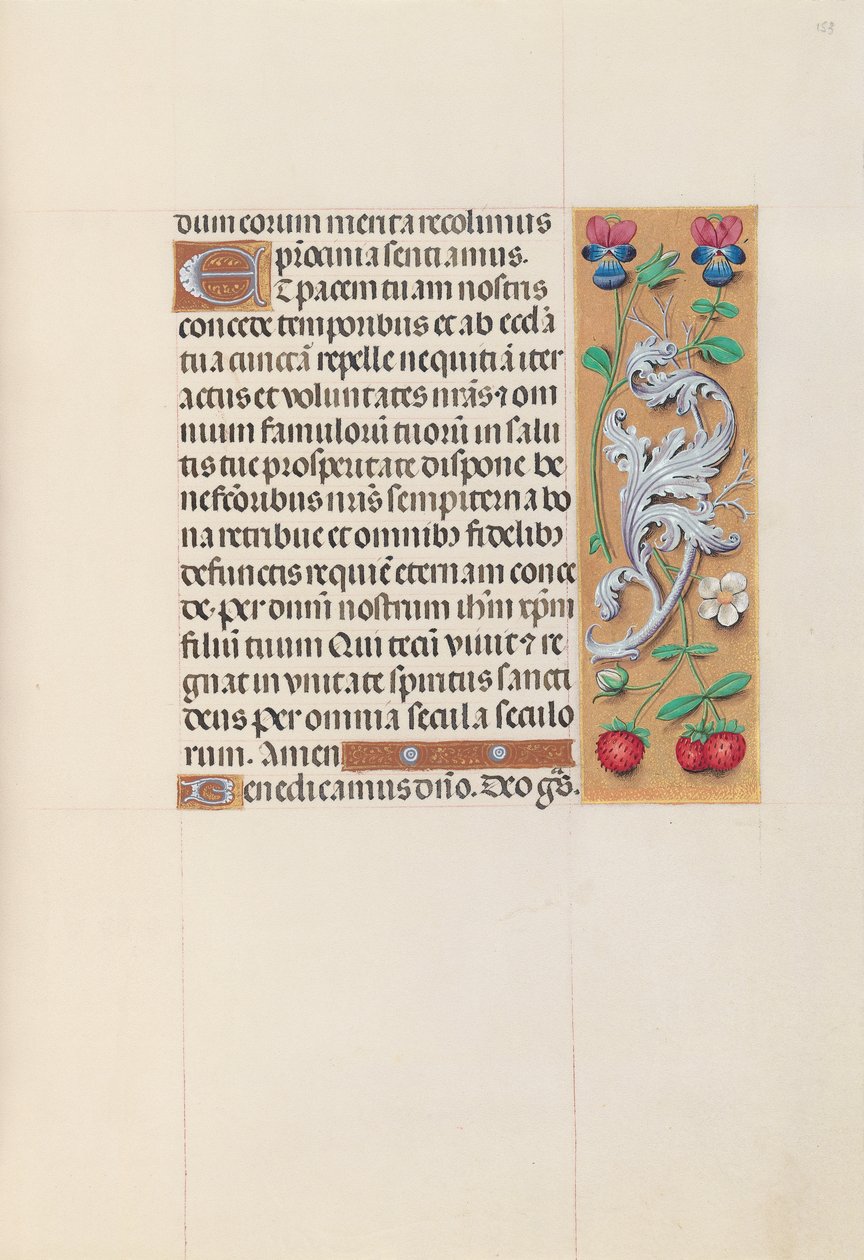 Kuningatar Isabella Katolisen, Espanjan kuningatar: Fol. 153r, c. 1500. tekijältä Master of the First Prayerbook of Maximillian