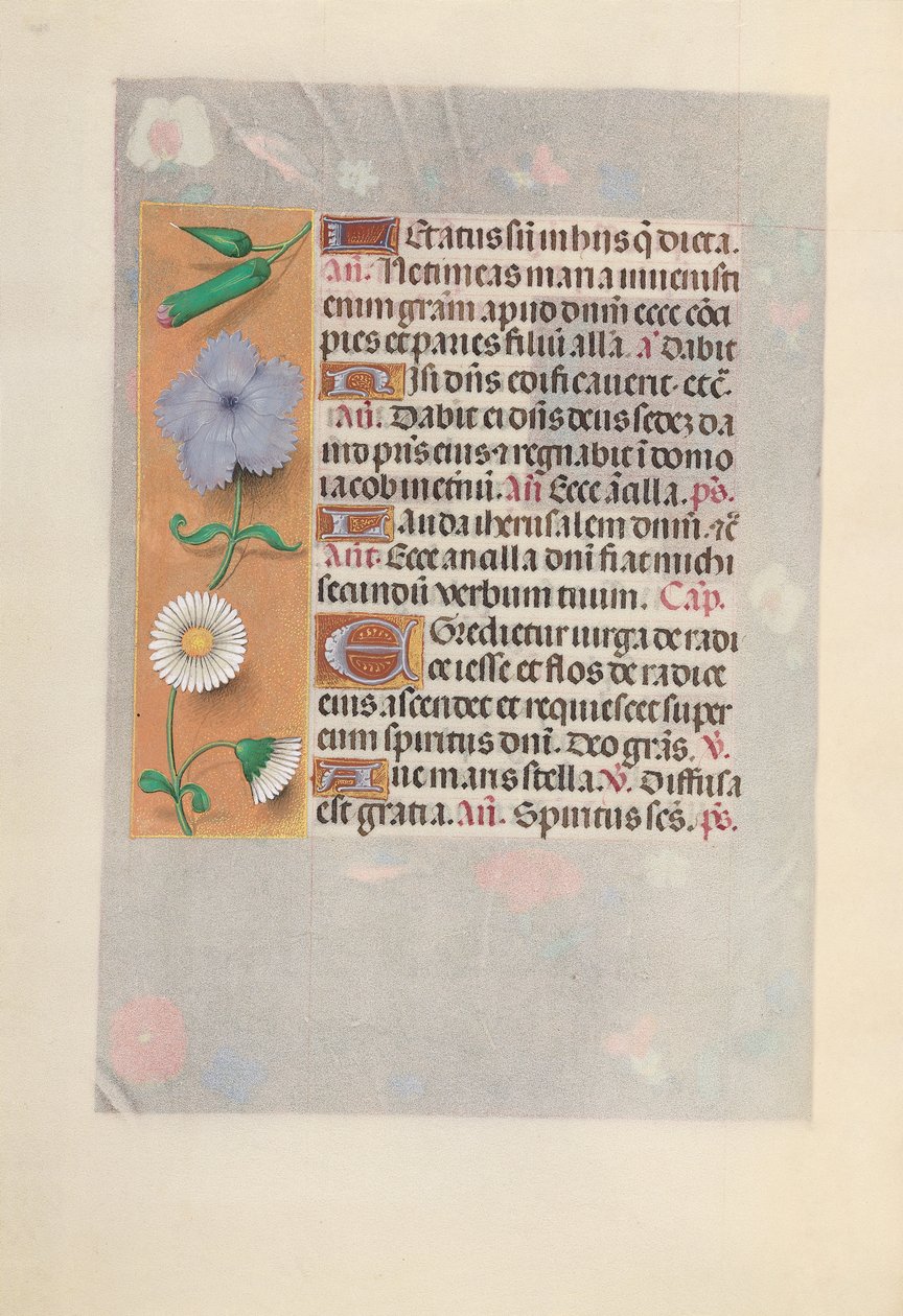 Kuningatar Isabella Katolisen, Espanjan kuningatar: Fol. 160v, c. 1500. tekijältä Master of the First Prayerbook of Maximillian