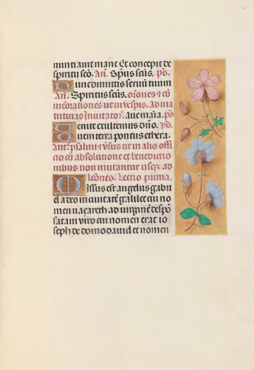 Kuningatar Isabella Katolisen, Espanjan kuningatar: Fol. 162r, c. 1500. tekijältä Master of the First Prayerbook of Maximillian