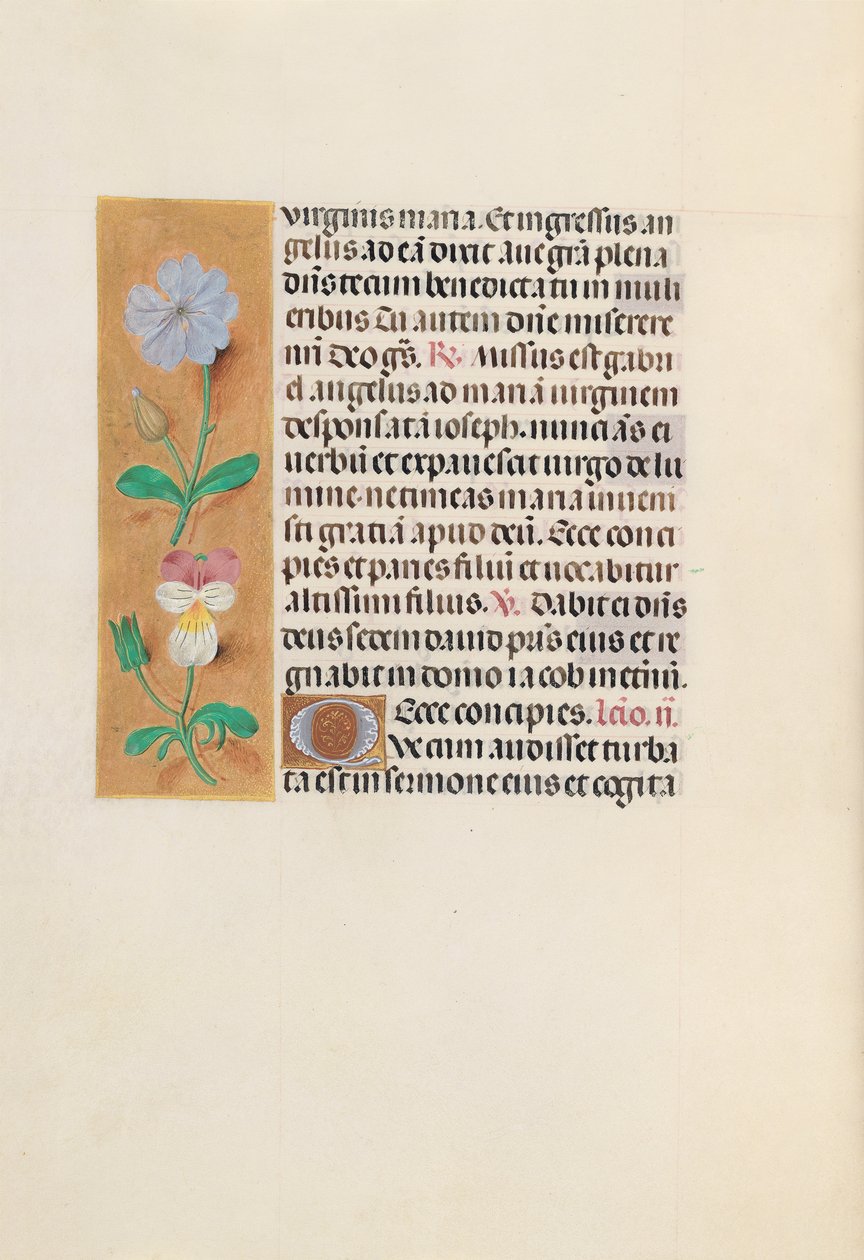 Kuningatar Isabella Katolisen, Espanjan kuningatar: Fol. 162v, c. 1500. tekijältä Master of the First Prayerbook of Maximillian