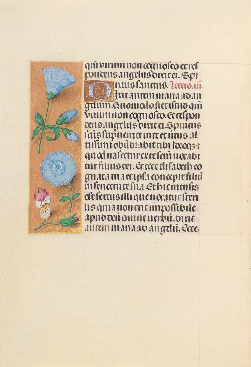 Kuningatar Isabella Katolisen, Espanjan kuningatar: Fol. 163v, c. 1500. tekijältä Master of the First Prayerbook of Maximillian