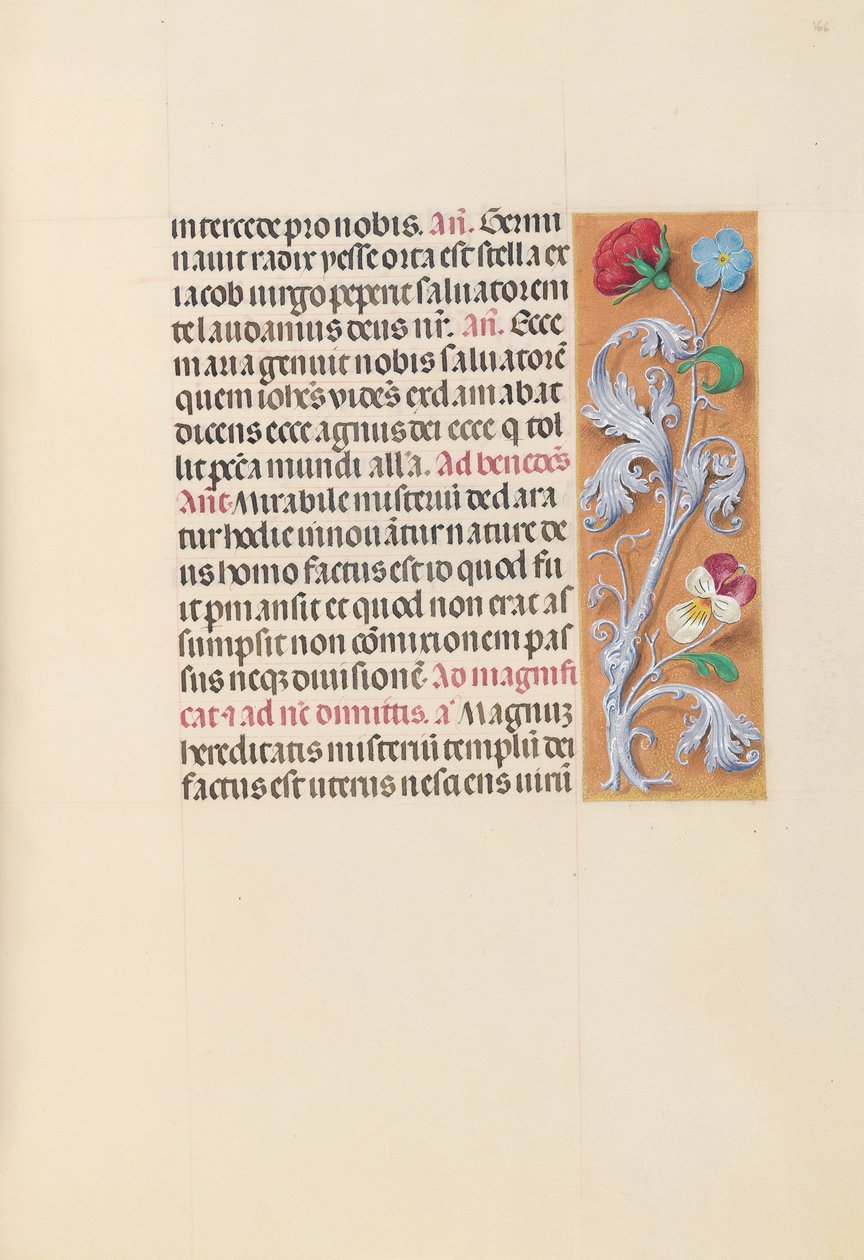 Kuningatar Isabella Katolisen, Espanjan kuningatar: Fol. 166r, c. 1500. tekijältä Master of the First Prayerbook of Maximillian