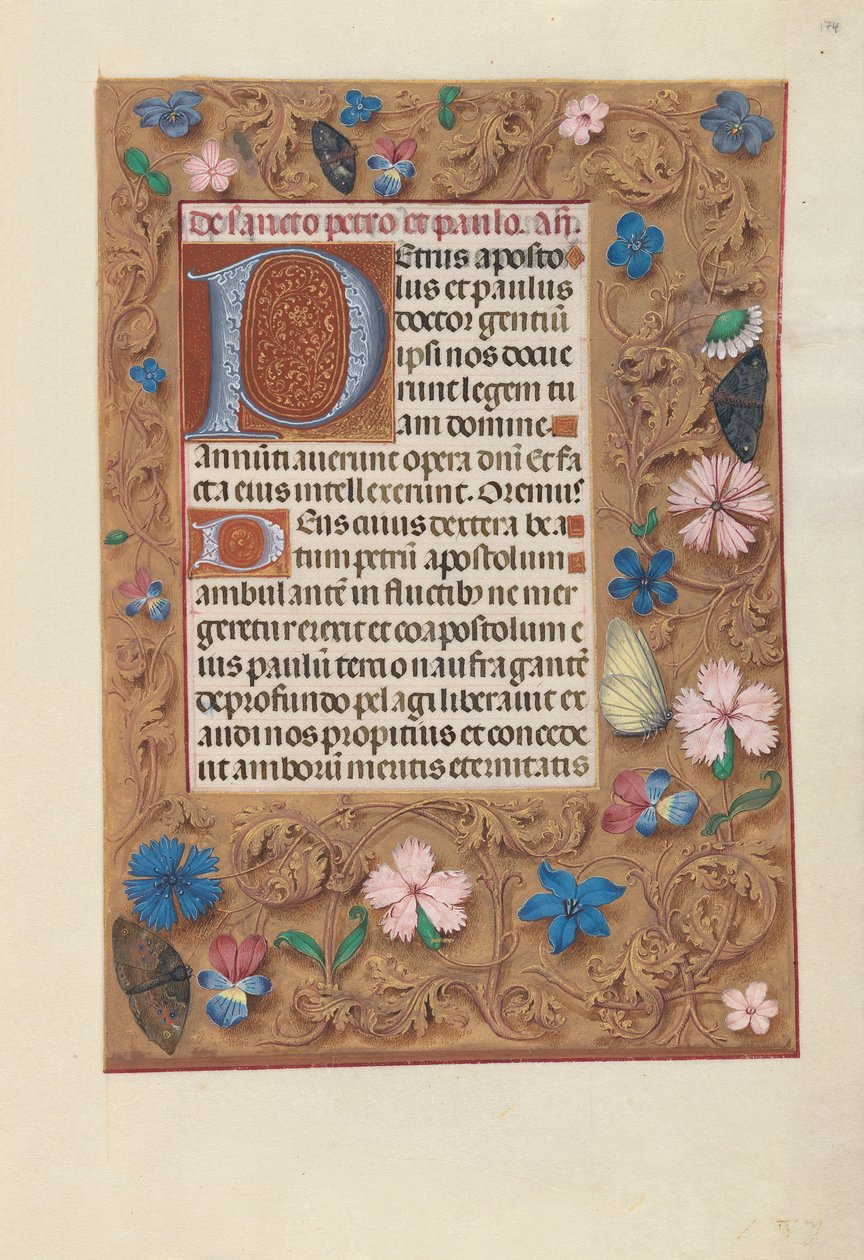 Kuningatar Isabella Katolisen, Espanjan kuningatar: Fol. 174r, c. 1500. tekijältä Master of the First Prayerbook of Maximillian