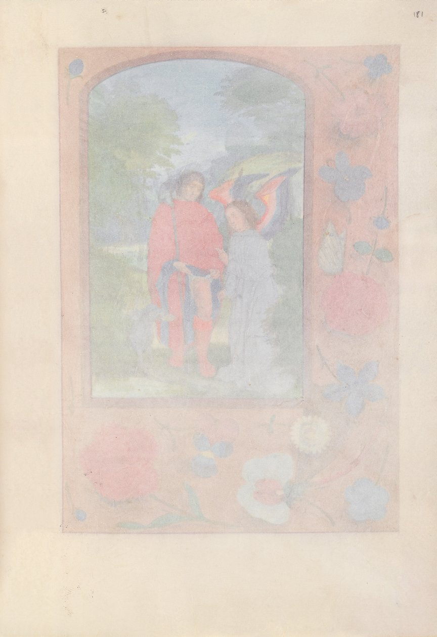 Kuningatar Isabella Katolisen, Espanjan kuningatar: Fol. 181r, c. 1500. tekijältä Master of the First Prayerbook of Maximillian