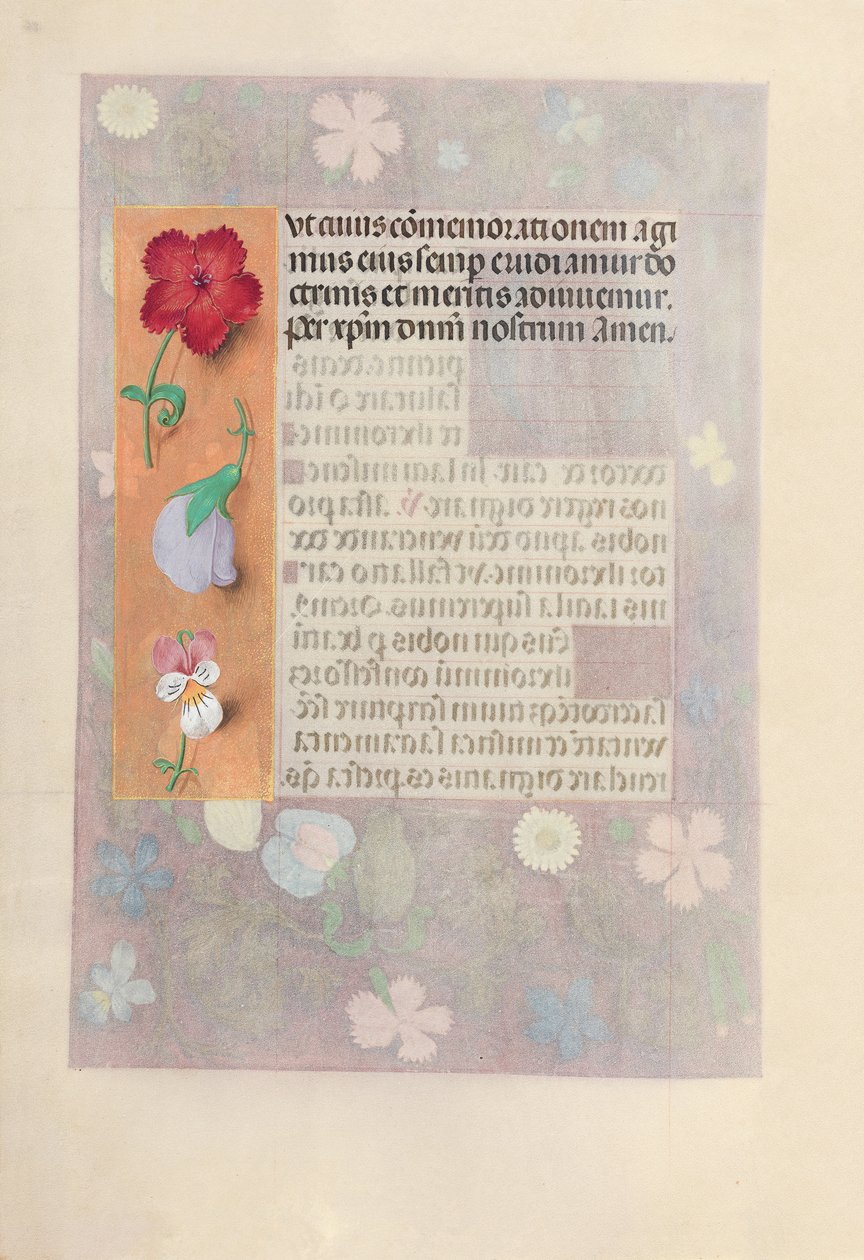 Kuningatar Isabella Katolisen, Espanjan kuningatar: Fol. 186v, c. 1500. tekijältä Master of the First Prayerbook of Maximillian