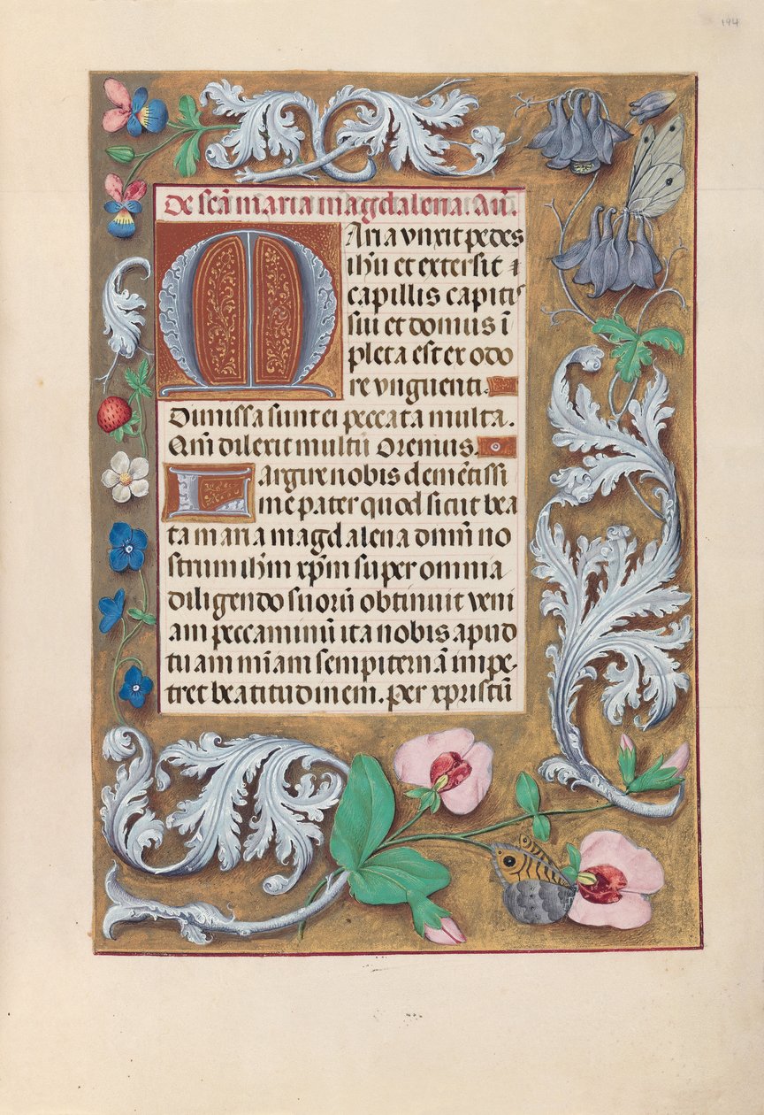 Kuningatar Isabella Katolisen, Espanjan kuningatar: Fol. 194r, c. 1500. tekijältä Master of the First Prayerbook of Maximillian
