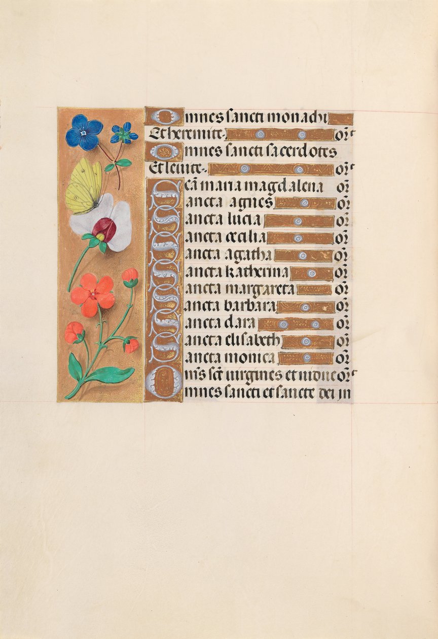 Kuningatar Isabella Katolisen, Espanjan kuningatar: Fol. 212v, c. 1500. tekijältä Master of the First Prayerbook of Maximillian