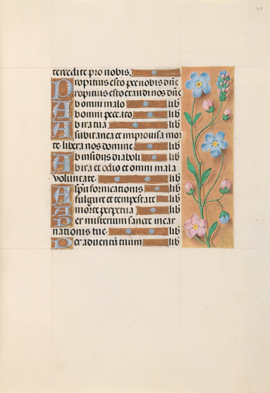 Kuningatar Isabella Katolisen, Espanjan kuningatar: Fol. 213r, c. 1500. tekijältä Master of the First Prayerbook of Maximillian