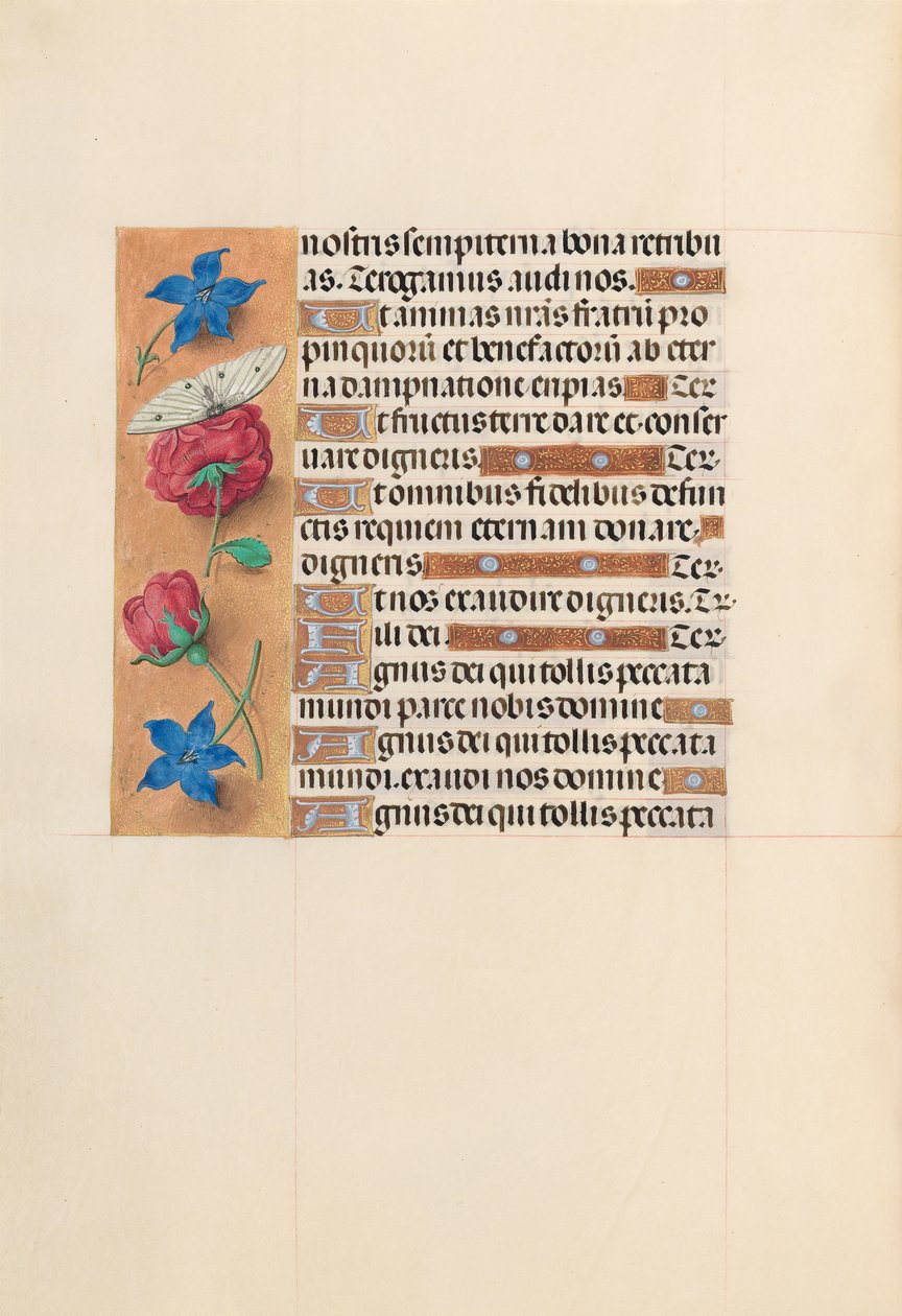 Kuningatar Isabella Katolisen, Espanjan kuningatar: Fol. 214v, c. 1500. tekijältä Master of the First Prayerbook of Maximillian