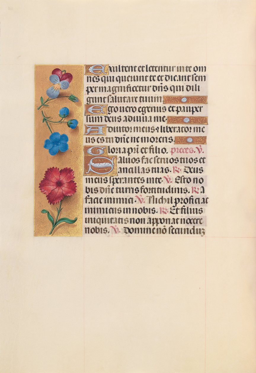 Kuningatar Isabella Katolisen, Espanjan kuningatar: Fol. 215v, c. 1500. tekijältä Master of the First Prayerbook of Maximillian
