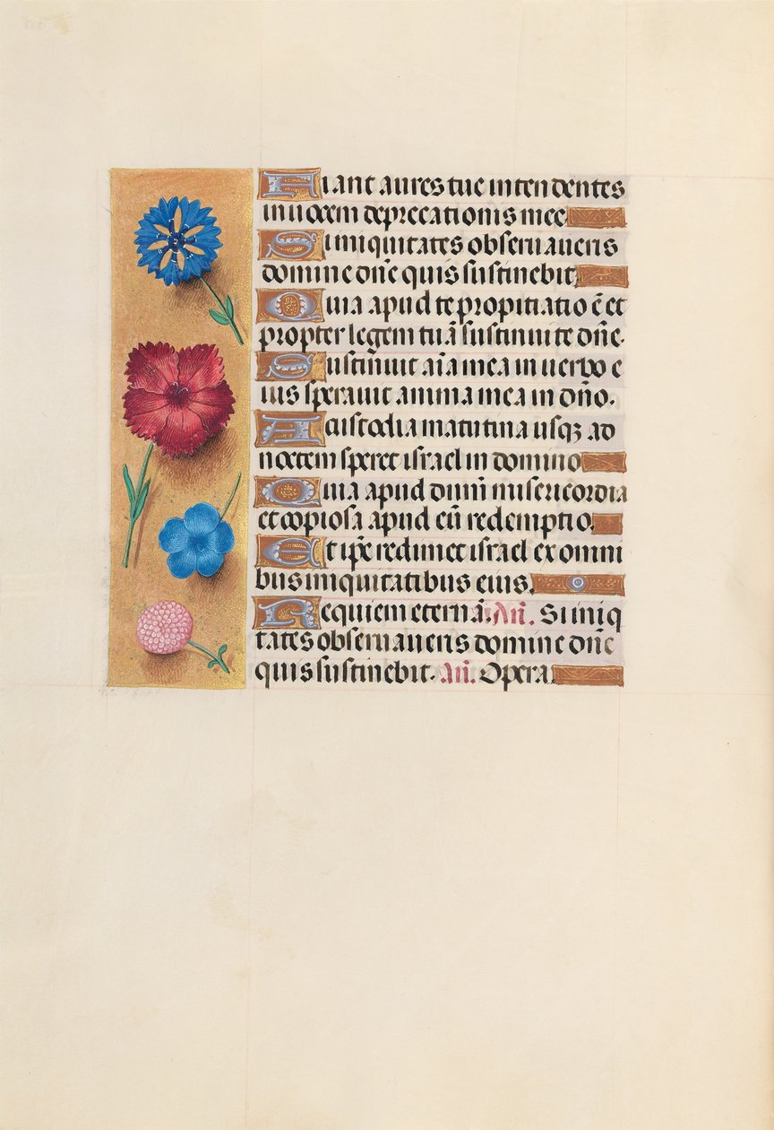 Kuningatar Isabella Katolisen, Espanjan kuningatar: Fol. 222v, c. 1500. tekijältä Master of the First Prayerbook of Maximillian