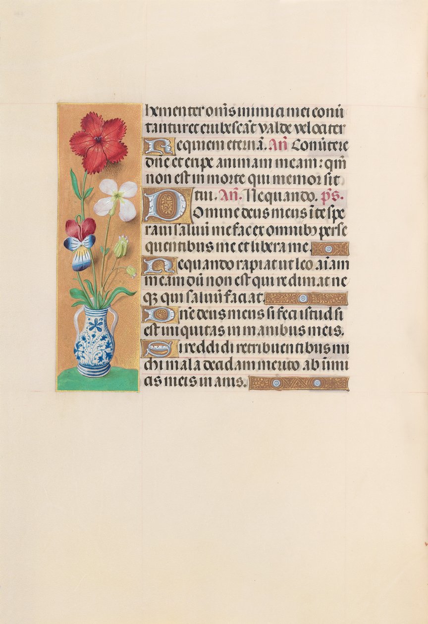 Kuningatar Isabella Katolisen, Espanjan kuningatar: Fol. 229v, c. 1500. tekijältä Master of the First Prayerbook of Maximillian