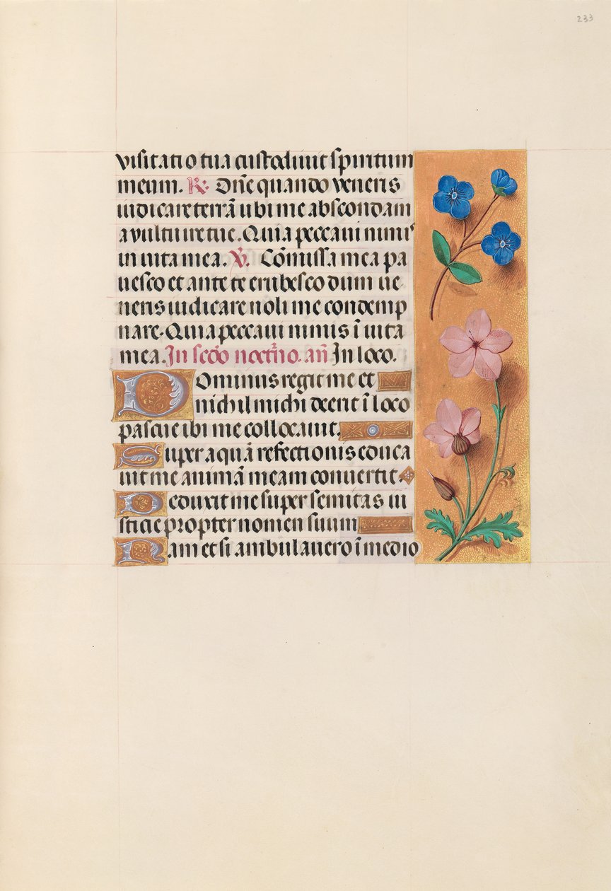 Kuningatar Isabella Katolisen, Espanjan kuningatar: Fol. 233r, c. 1500. tekijältä Master of the First Prayerbook of Maximillian