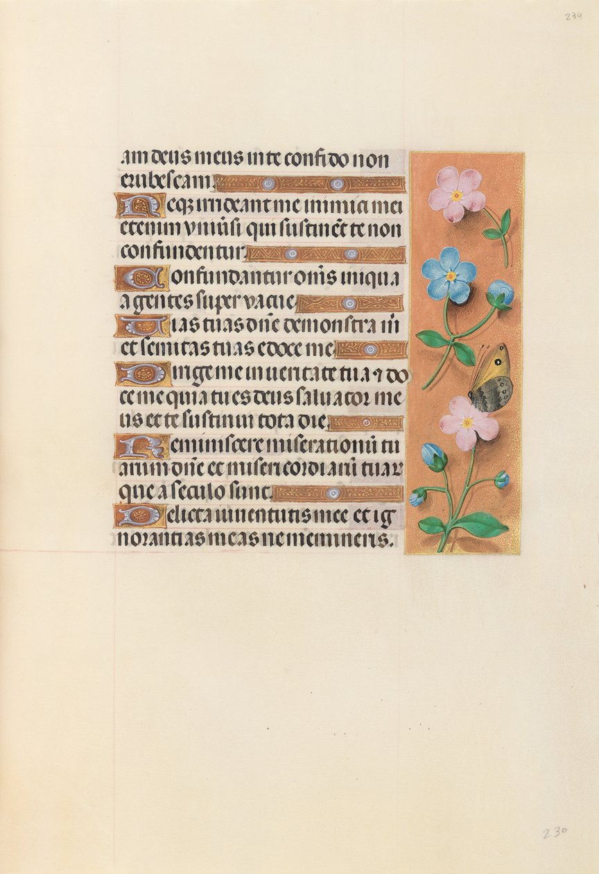 Kuningatar Isabella Katolisen, Espanjan kuningatar: Fol. 234r, c. 1500. tekijältä Master of the First Prayerbook of Maximillian