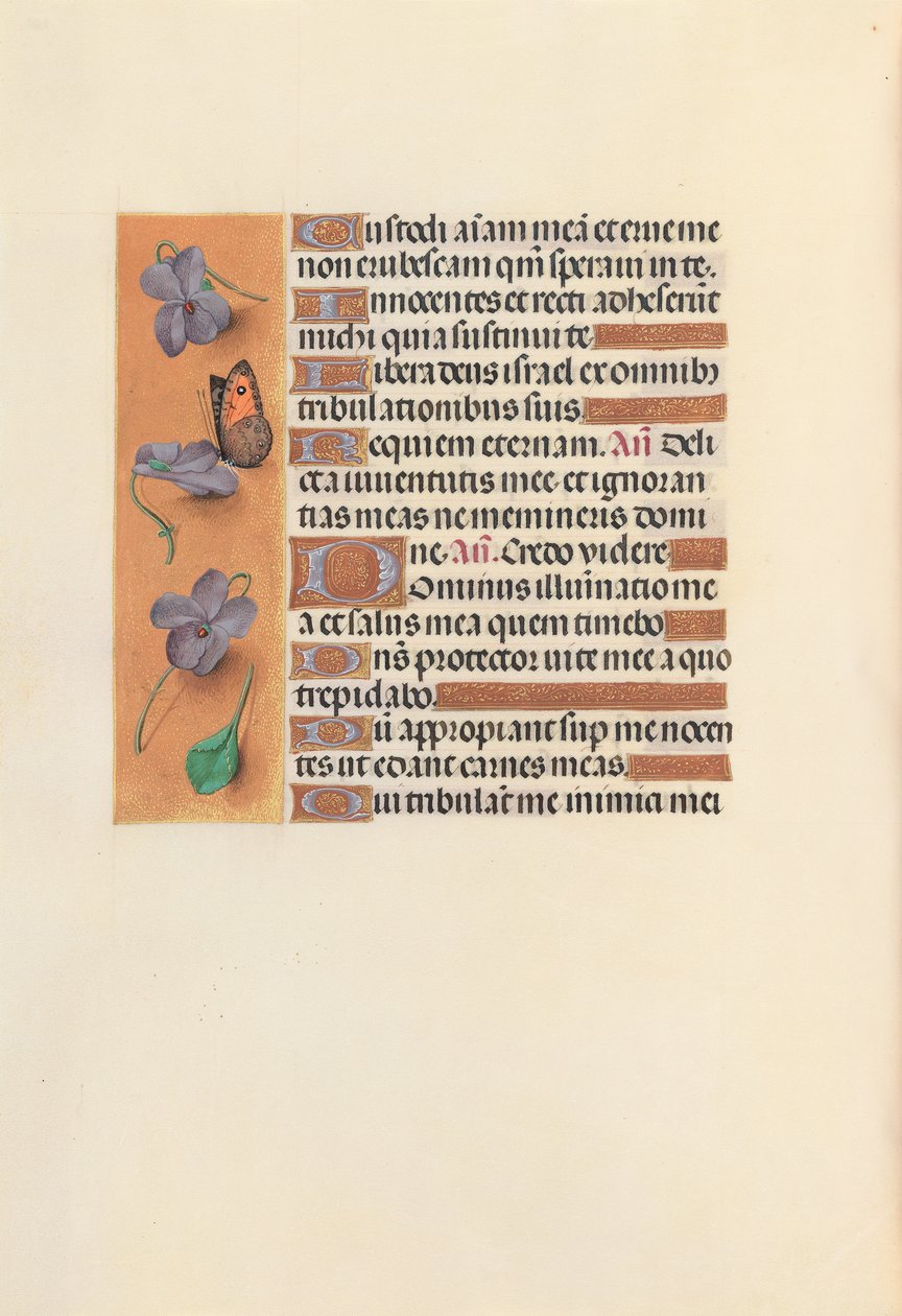 Kuningatar Isabella Katolisen, Espanjan kuningatar: Fol. 235v, c. 1500. tekijältä Master of the First Prayerbook of Maximillian